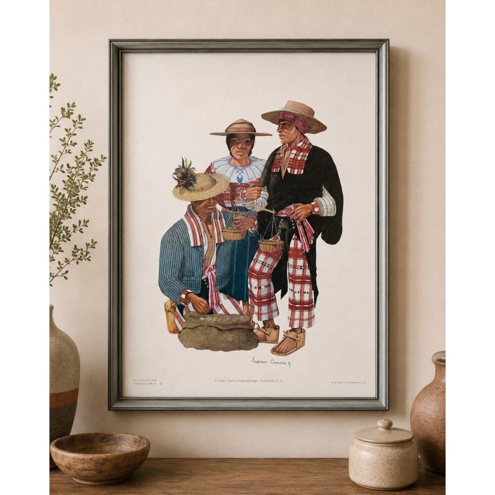 Frederick Crocker Jr. Guatemala Lithograph Print Todos Santos Huehuetenango